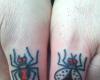 Spider and Fly Thumb tattoo