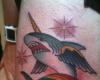 Rainbow jumping shark Tattoo
