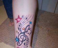 Musical tattoo design