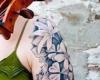 Flower sleeve tattoo