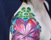 Flower full color tattoo