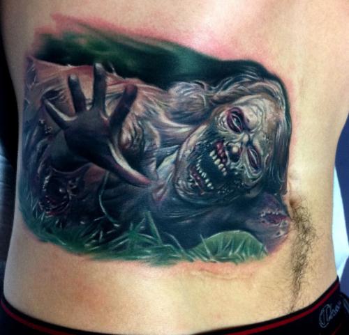 Zombie from The Walking Dead tattoo