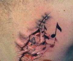 Music skin tattoo