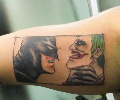 Batman e Coringa tatuagem