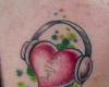Love heart tattoo design