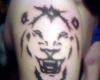 Tatuaje de leon tribal