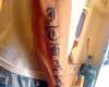 Tatuaje de letra goticas