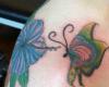 Tatuaje de mariposa en hibiscus