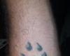 Huella con negro y sombras