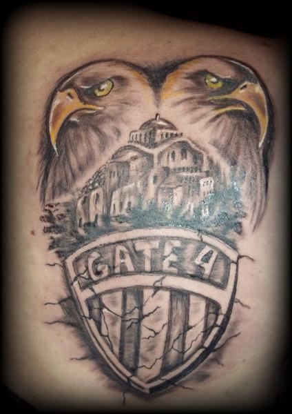 PAOK Gate 4 tattoo