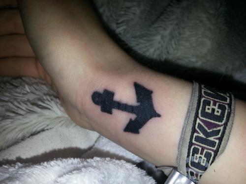 Baby anchor tattoo