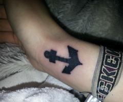 Baby anchor tattoo