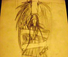 Angel sketch tattoo