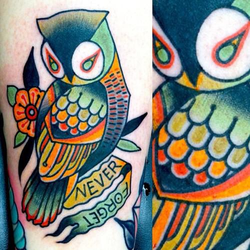 Traditional Owl tatt
