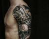 Skull sleeve tattoo