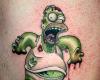 Zombie Homer Simpson tattoo