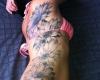 Realistic flowers tattoo