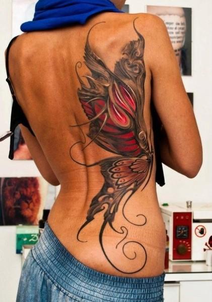 Big butterfly on full back