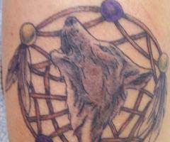 Wolf Dreamcatcher tattoo