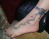 Dreamcatcher tattoo on foot