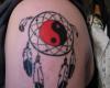 Yin yang dreamcatcher tattoo