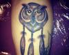 Buho cazasueños tatuaje