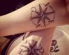 Compass tattoo for couples