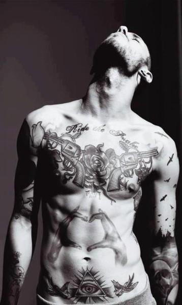 Body tattoos black and white