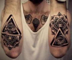 All seeing eye forearm tattoo