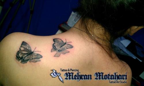 3D butterfly tattoo