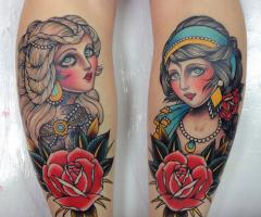 Lady and lady tattoo