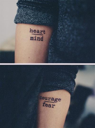Heart mind - courage fear