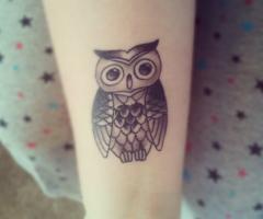 Owl tattoo represents my Mother
