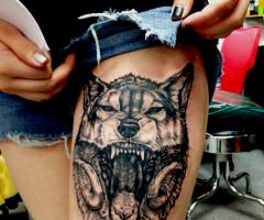 Wolf Goat tattoo