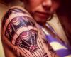 Hot air balloon traditional tattoo