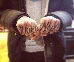 Have Hope on knuckles