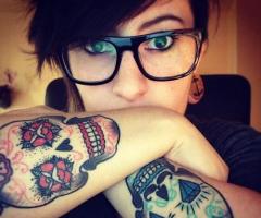 Colorful mexican skull