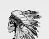 Skull With Feathers
