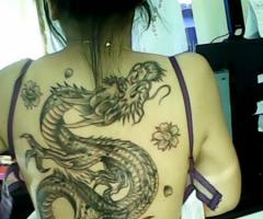 Back dragon ink