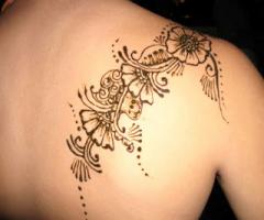 flowers henna tattoo