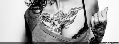 Heart chest tattoo