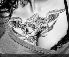 Heart chest tattoo