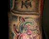 Corazon con letras chinas