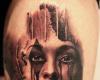 Cara de catrina tatuaje