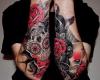Sugar skull tattoo design