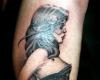 mujer de perfil