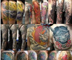 Varios diseños de tatuajes japoneses