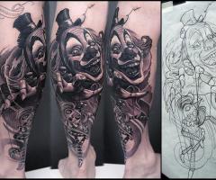 Rostro de payaso realista