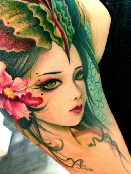 Rostro de mujer vintage