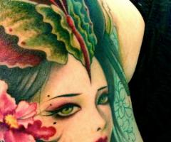 Rostro de mujer vintage